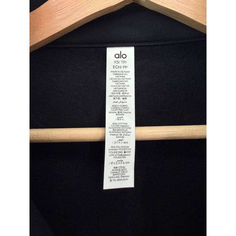 NWT ALO Accolade 1/4 Zip Pullover in Black - Size XS - Picture 8 of 13